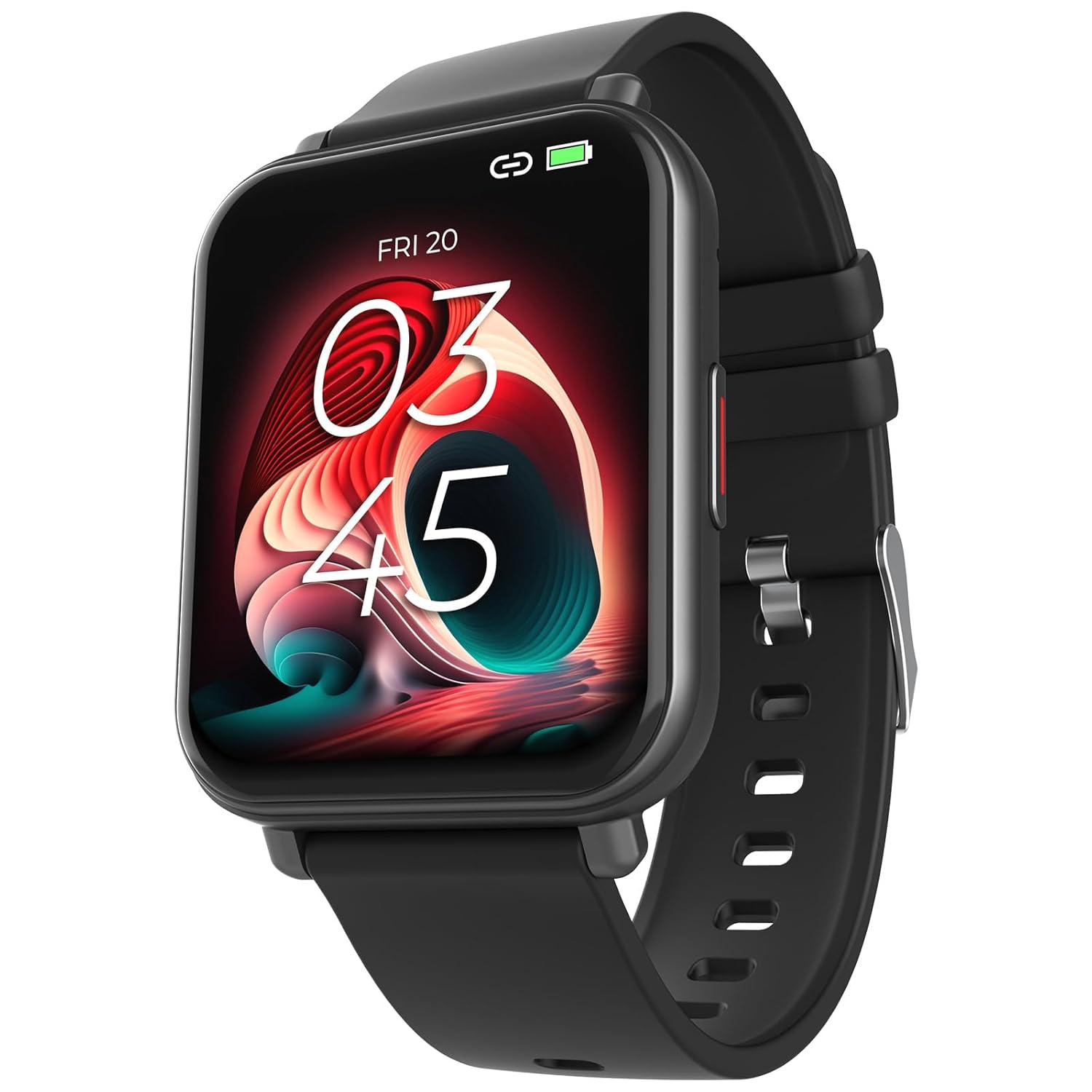 BeatXP Unbound Neo 1.8 Super AMOLED Display, Bluetooth Calling Smart Watch, 100+ Sports Modes, 500 Nits Brightness, Health & SpO2 Monitoring (Electric Black)