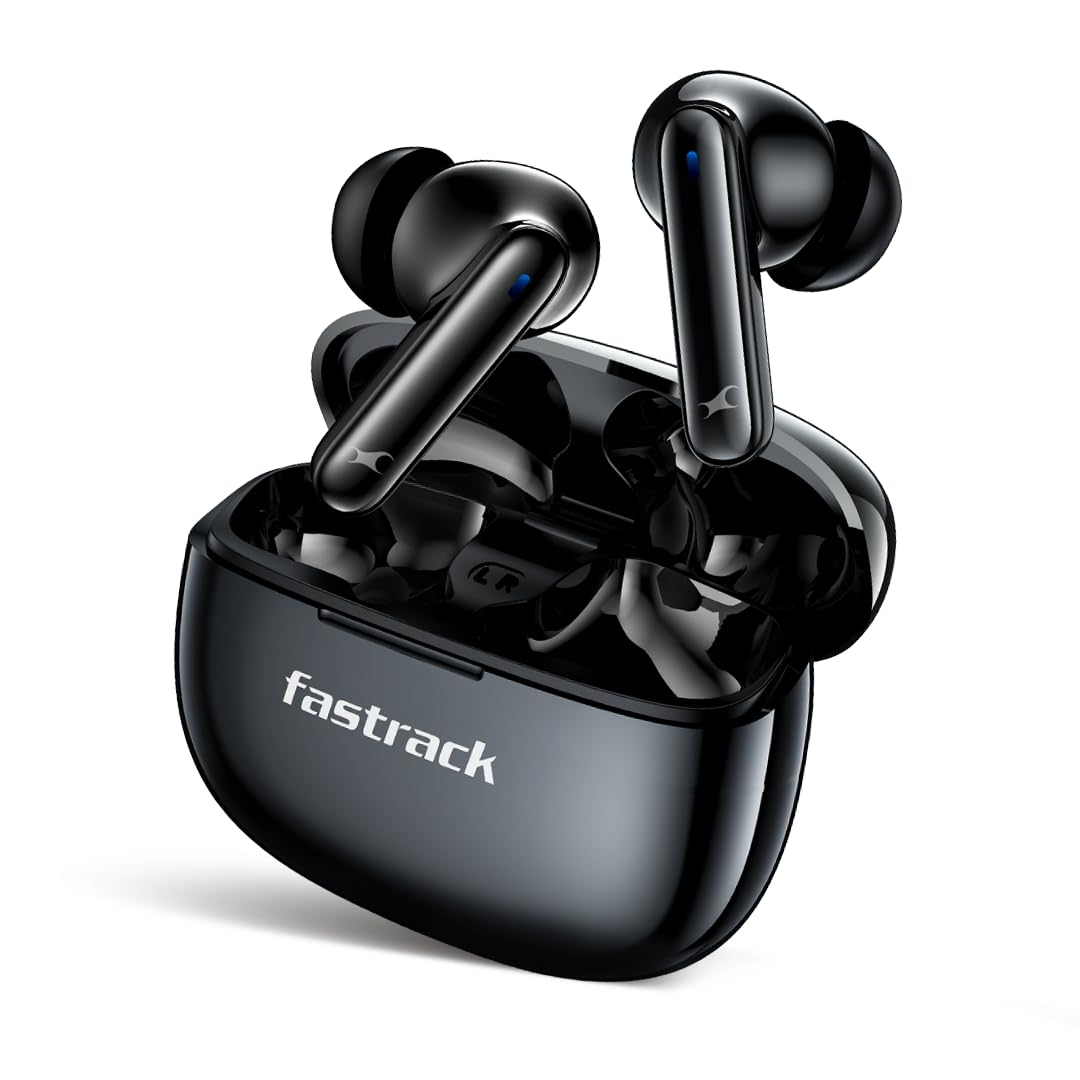 Fastrack Fpods Fx101Bt5.4 TWS Earbuds, 40Hrs Playtime, Quad Mic Enc for Crystal Clear Calls, in Ear, Low Latency Gaming Mode Upto 50Ms,Nitrofast Charge